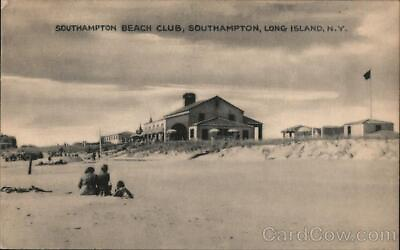 #ad 1947 Southampton Beach Club on Long IslandNY Suffolk County New York Postcard $9.99
