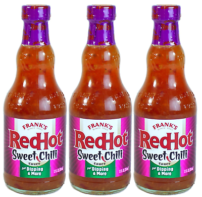 #ad Franks RedHot Sweet Chili Sauce 12 Oune 3 Bottles $37.37