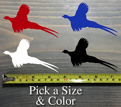 #ad Pheasant Decal Sticker Hunting Bird Quail Grouse Wildlife Dog Feathers Ringneck $2.49