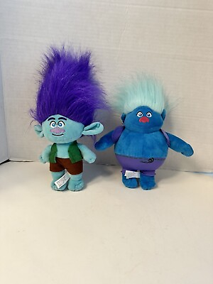 #ad Lot Of 2 Biggie And Branch 10 Inch Plush From Trolls World Tour $13.00