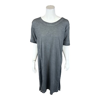 #ad #ad LOGO by Lori Goldstein Petite Women#x27;s Cotton Modal Dress Grey P1X Size $149.99