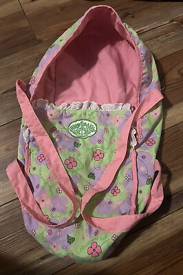 #ad 2005 Cabbage Patch Kids Backpack Doll Carrier Pink Green $14.99