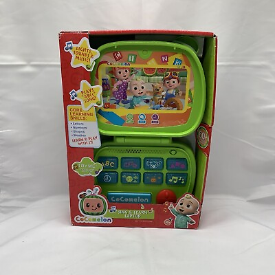#ad COCOMELON Sing amp; Learn Laptop Learning Toy Kids Games Letters Numbers Shapes NEW $14.99