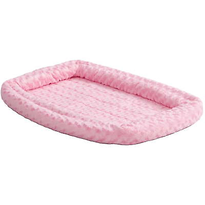 #ad Double Bolster Dog Bed amp; Crate Mat Pink 24quot; $23.49
