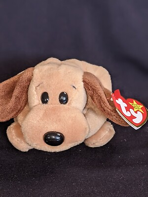 #ad Retired Ty Beanie Baby Bones The Dog 4001 Stuffed Plush Toy 10 Inch  $4.99