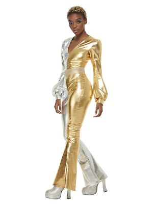 #ad Smiffys 70s Super Chic Costume Gold amp; Silver Size XS $45.23