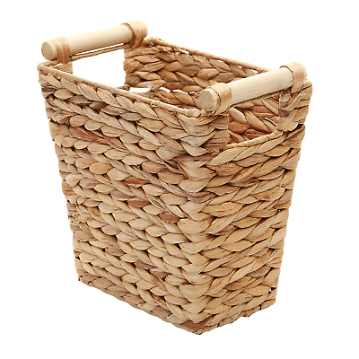 #ad JJSQYLAN Woven Water Hyacinth Storage Basket Wastebasket Straw Storage Basket De $42.21