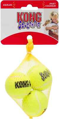 KONG AirDog Squeakair Tennis Balls 3 ct Small 2quot; Chew Fetch Dog Toy $9.89