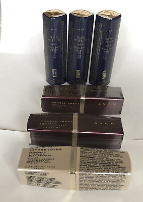 #ad Lot of 6 Avon Beyond Color Lipcolor Lipstick amp; Double Impact NEW SEALED Merlot $35.99