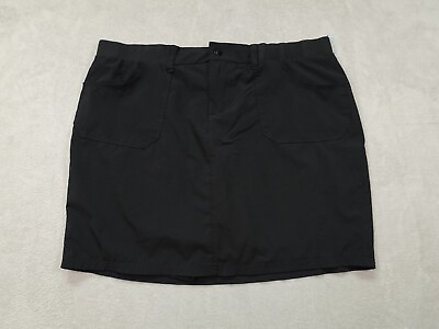 #ad Lee Active Performance Womens Black Short Solid Skirt Size 2X $14.00