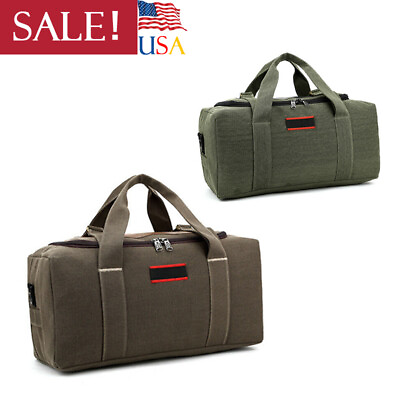 #ad Large Canvas Travel Duffle Bag Top Handle Water repellent Luggage Duffle Bag $19.99