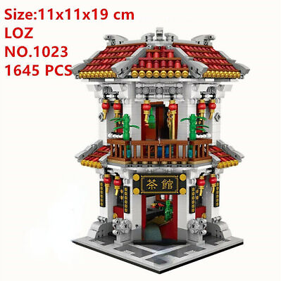 #ad LOZ MINI Blocks Kids Building Toys Bricks Chinese Teahouse Gift Home Decor 1023 $37.99