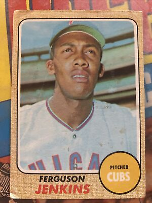 #ad 1968 Topps baseball card #410 Ferguson Jenkins ex corners ding see pics $9.99