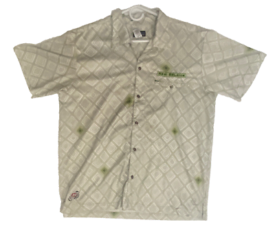 #ad Patagonia Men#x27;s XL New Belgium Brewing Short Sleeve Polyester Shirt Sage Green $39.99