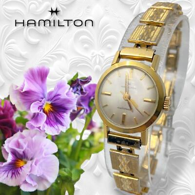 #ad Hamilton Gold Watch Vintage SS $274.69