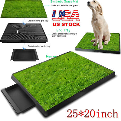 #ad Puppy Dog Potty Training Pee Pad Mat Indoor Tray Dogs Pet Grass House Toilet $44.64