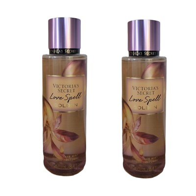 #ad 2 NEW Victoria#x27;s Secret LOVE SPELL GOLDEN Women Fragrance MIST SPRAY 8.4 FL OZ $26.95