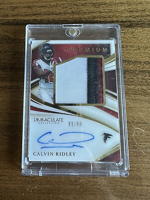 #ad Calvin Ridley 2020 🔥🔥 Immaculate Premium Worn Patch On Card Auto # 99 $75.00