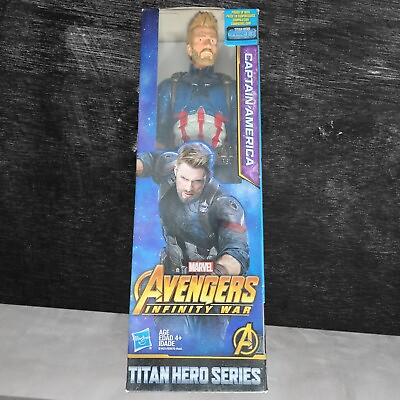 #ad Marvel Infinity War Titan Hero Series Captain America with Power FX Port NEW $9.99