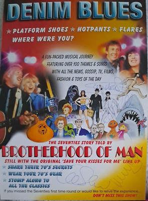 #ad Theatre flyer signed by all 4 members of Brotherhood of Man GBP 15.00