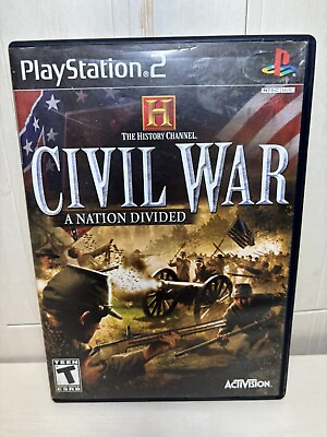 #ad History Channel: Civil War A Nation Divided Sony PlayStation 2 2006 PS2 CIB $6.97