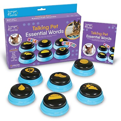 #ad Talking Pet Essential Words 6 Piece Buttons for Dog Communication Dog Toys $18.99