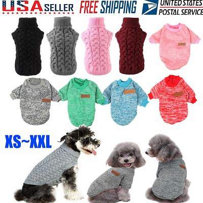 #ad US Pet Dog Jumper Knit Sweater Puppy Knitwear Costume fleece Coat Apparel XS XL $6.11