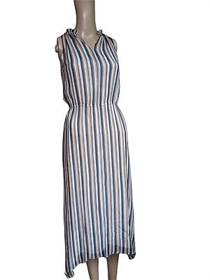 #ad Derek Lam 10 Crosby Womens Sleeveless Asymmetric Maxi Dress Multicolor Size 0 $85.00