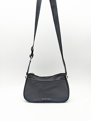 #ad MICHAEL KORS Jet Set nylon women#x27;s small crossbody bag BLACK $100.00