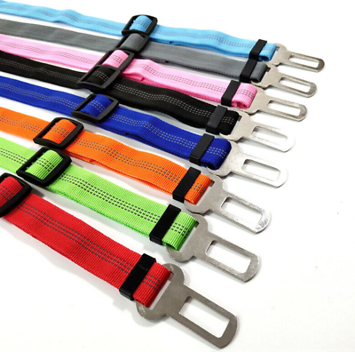 Safety Dog Leash For Car Seatbelt Reflective Bungee Cord Multiple Colors $7.94