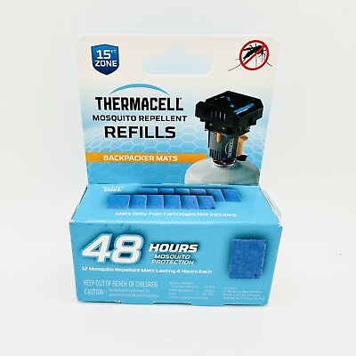 #ad Thermacell Repellent Mat Refill 48 Hour Mosquito Protection 12 Pack BRAND NEW $14.99