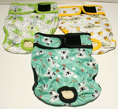 #ad Langsprit Dog Diapers LARGE Washable Reusable 3pk $22.75