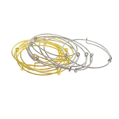 #ad 12 Pack Plated Wire Blank Bracelet Stainless Steel $8.53