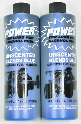 #ad 2 Pack Blue Unscented Power Plus Top Lube Alcohol Fuel Additive 16oz Bottle $41.99