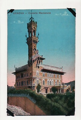 #ad 1910#x27;s View of Genova Castello Mackenzie Italy Divided Back Vintage Postcard $2.97