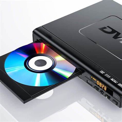 #ad Mini Compact CD DVD Player for TV with All Region Free with Remote Control $33.72
