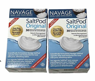 #ad Navage SaltPod New 2 30 Count Packs 08 27 Expiration $24.00