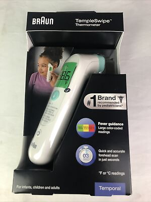 #ad Braun TempleSwipe Digital Thermometer WHITE $17.84