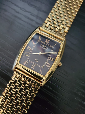 #ad 🔥NEW OLD STOCK RARE Quartz Men#x27;s Slim Gold Roman Dial Gold Watch $84.99