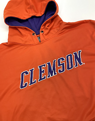 #ad Clemson Tigers Stadium Athletics Hooded Sweatshirt Men’s XXL Orange sleeve logo $15.76
