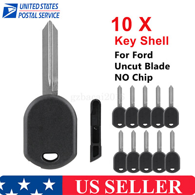 #ad 10x Non Transponder Ignition Key Shell For Ford Mercury Vehicles With Blade H75 $19.79