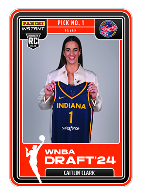 #ad 2024 Panini Instant WNBA Draft Night #1 Caitlin Clark RC ROOKIE FEVER PRESALE $7.34