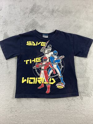#ad Power Rangers Shirt Operation Overdrive Kid Youth 4 5 Save The World Graphic Tee $15.00