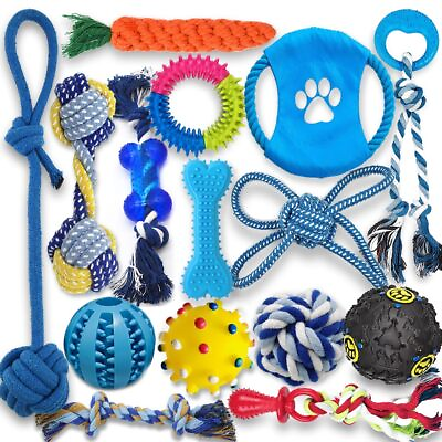 #ad #ad Dog Teething Chew Toys 15 Pack Tough Small Medium Large Breed Puppy Toys D... $33.23