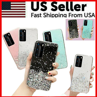#ad Samsung Galaxy S10 S20 Plus Note 10 Bling Glitter Clear Cute Phone Case Cover $3.39