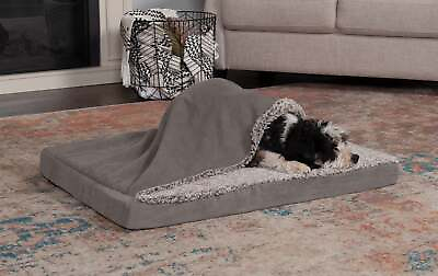 #ad Deluxe Mattress Dog Bed Berber amp; Suede Blanket Top $49.99