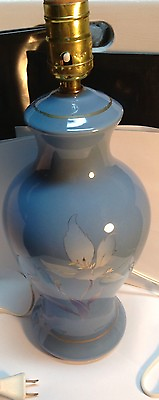 #ad vintage canadian style electric blue lamp lampe electrique bleue C $54.95