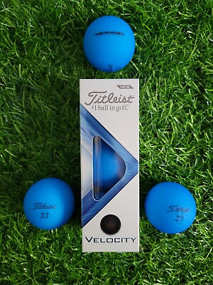#ad Titleist Velocity Matte BLUE Golf Balls New Sleeve 3 Balls $14.99