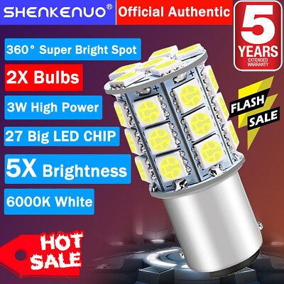#ad For Chevy Corvette C2 C3 C4 1156 BA15S LED Reverse Light Bulbs 6000K White 2PC $10.35