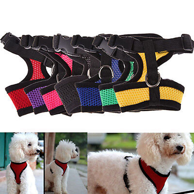#ad Adjustable Pet Control Harness Collar Safety Strap Mesh Vest For Dog Puppy Cat‹ $2.37